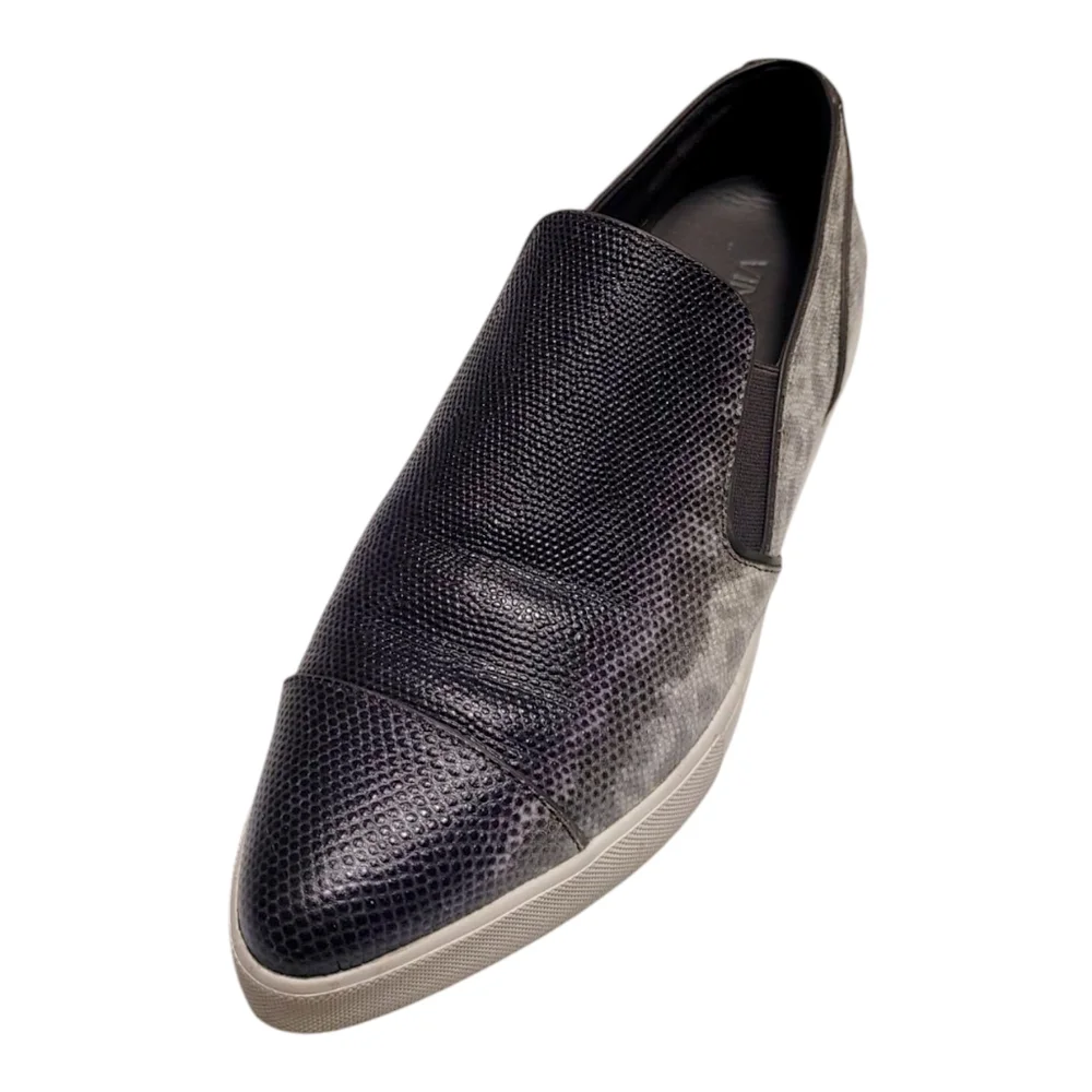 Vince Leather Snake Pattern Paeyre Point-Toe Skate Sneakers Women's Size 7